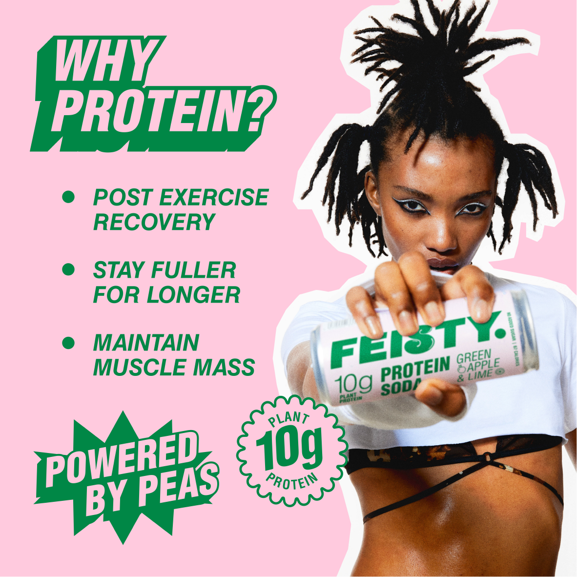 Green Apple and Lime Protein Soda