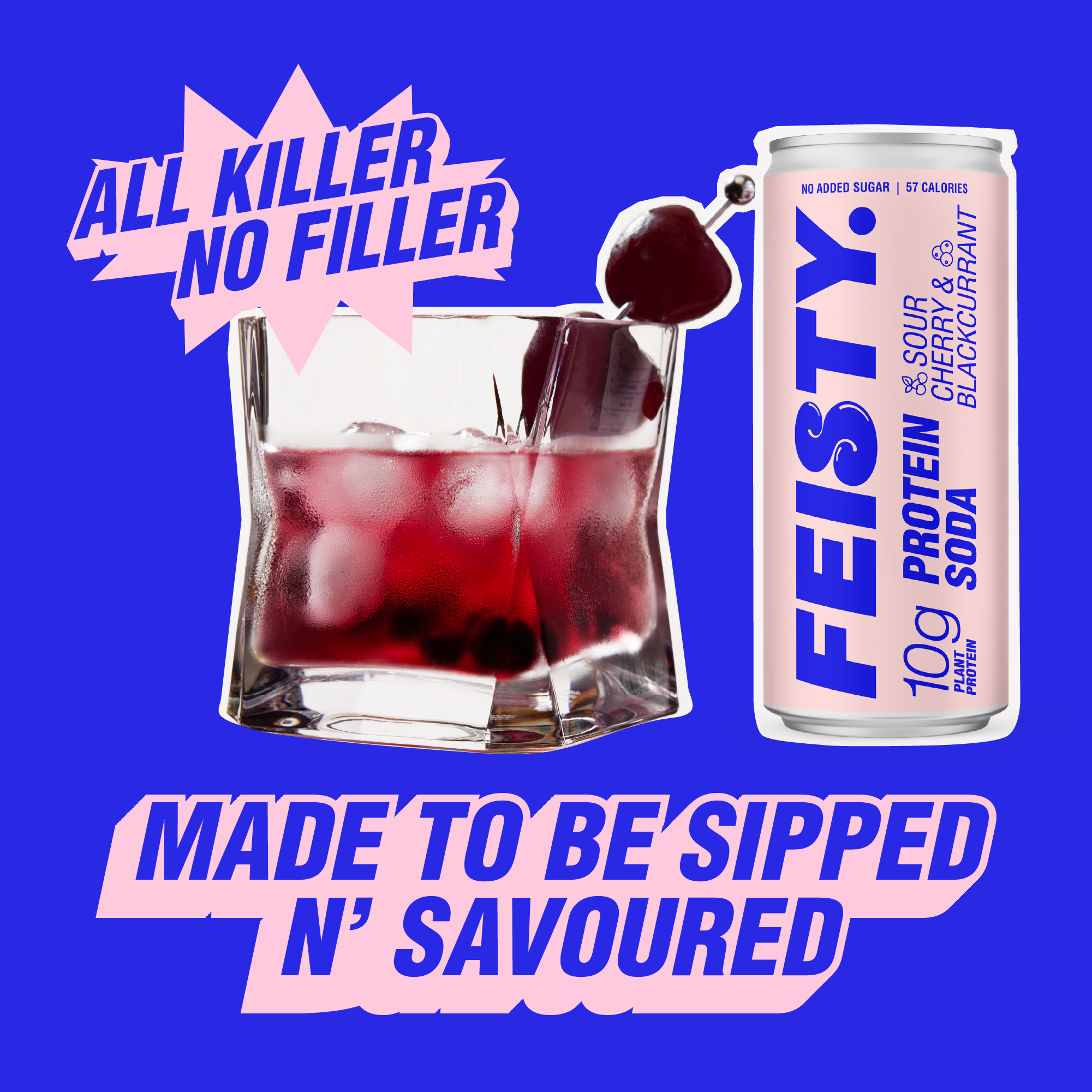 Sour Cherry Blackcurrant Protein Soda