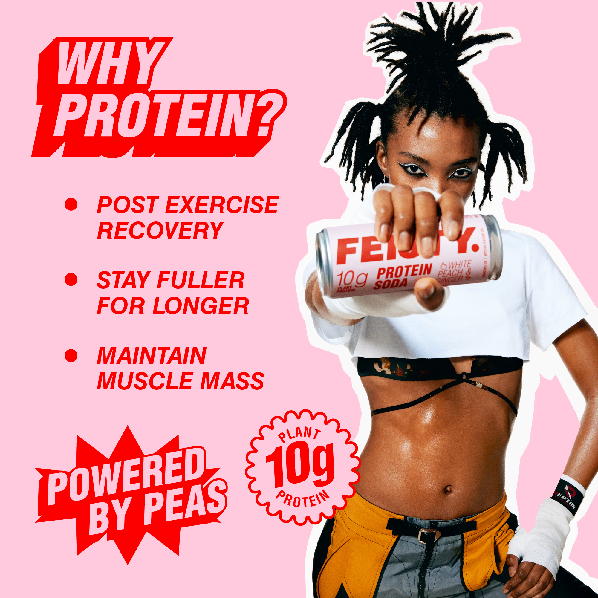 White Peach Nectarine Protein Soda