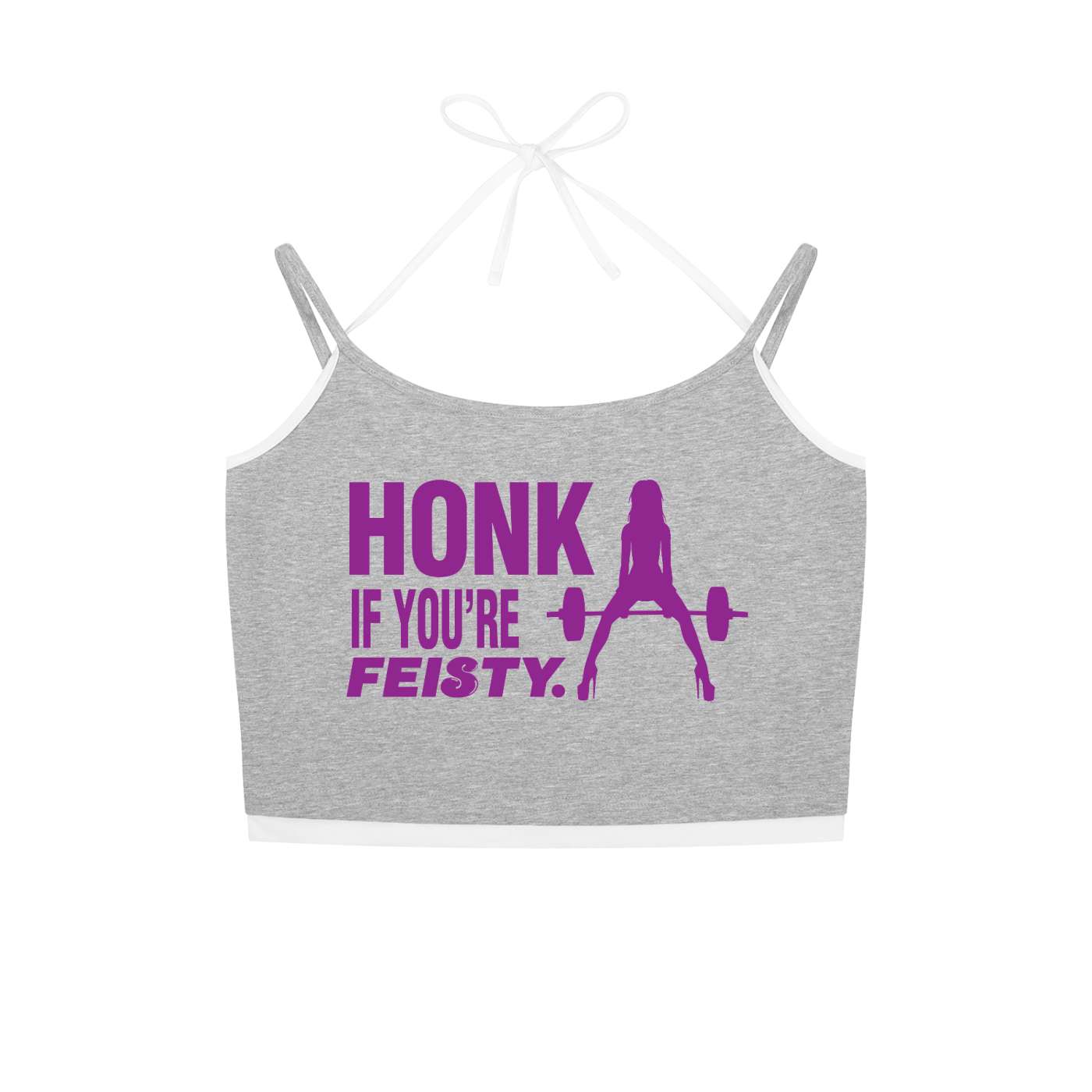 Contrast Binding Halter Tank Top