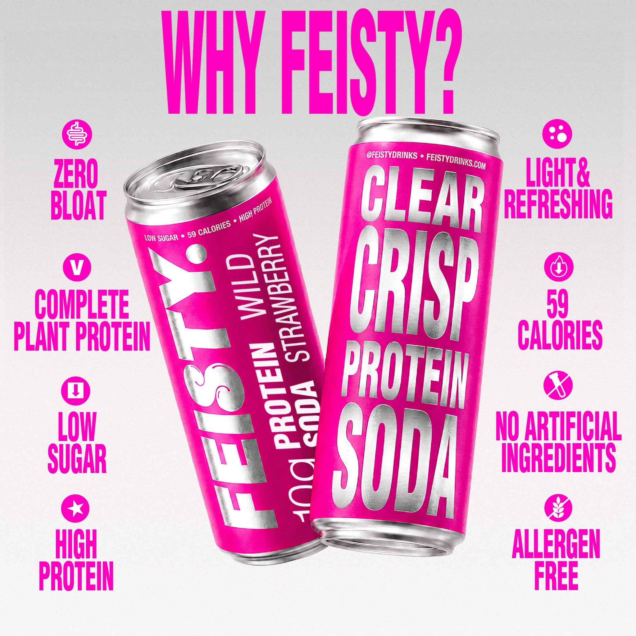 Wild Strawberry Protein Soda