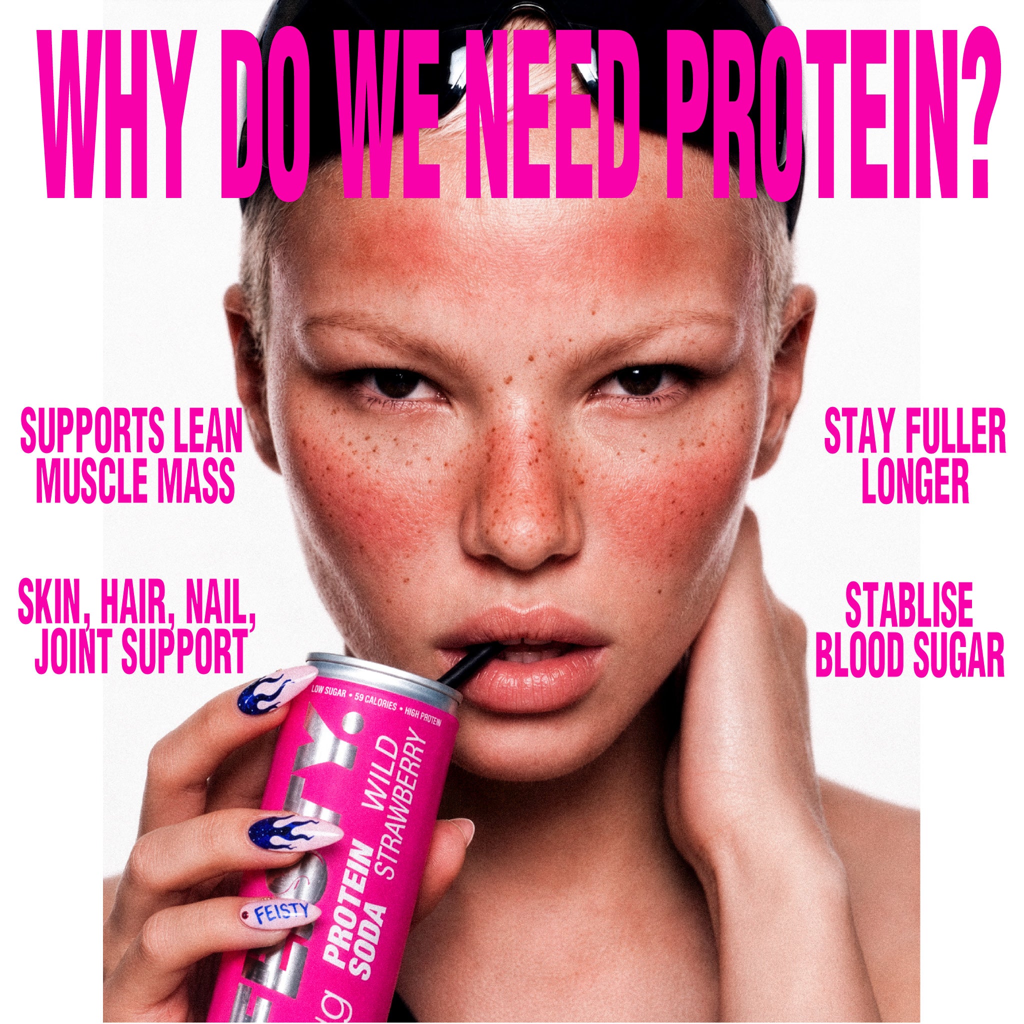 Wild Strawberry Protein Soda